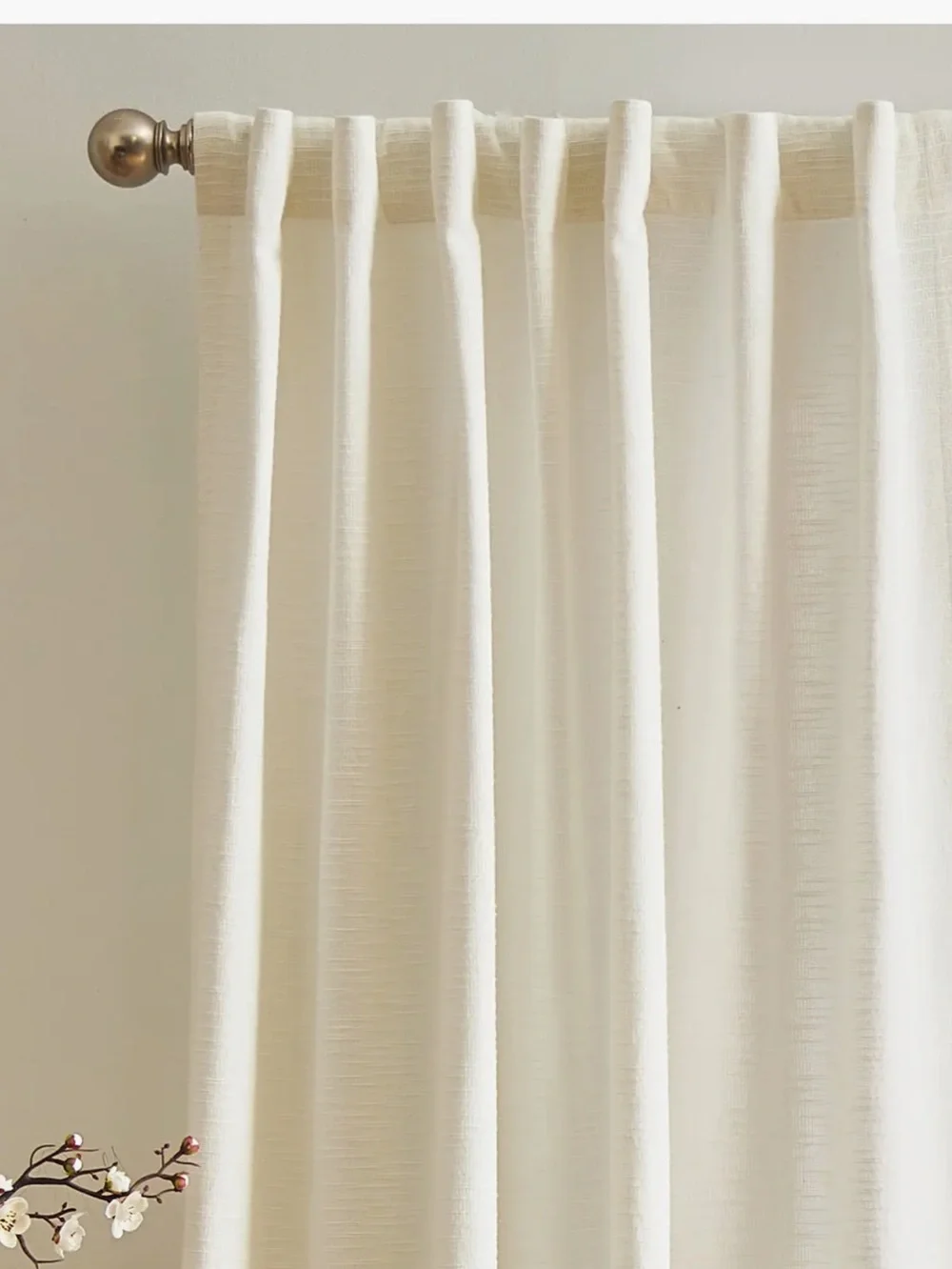 DKNY Pure Martinique Set of 2 Curtain Panels, Off White, 50”x84”, NEW WITH TAGS